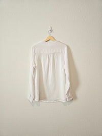 White Cotton Gauze Top (XL)