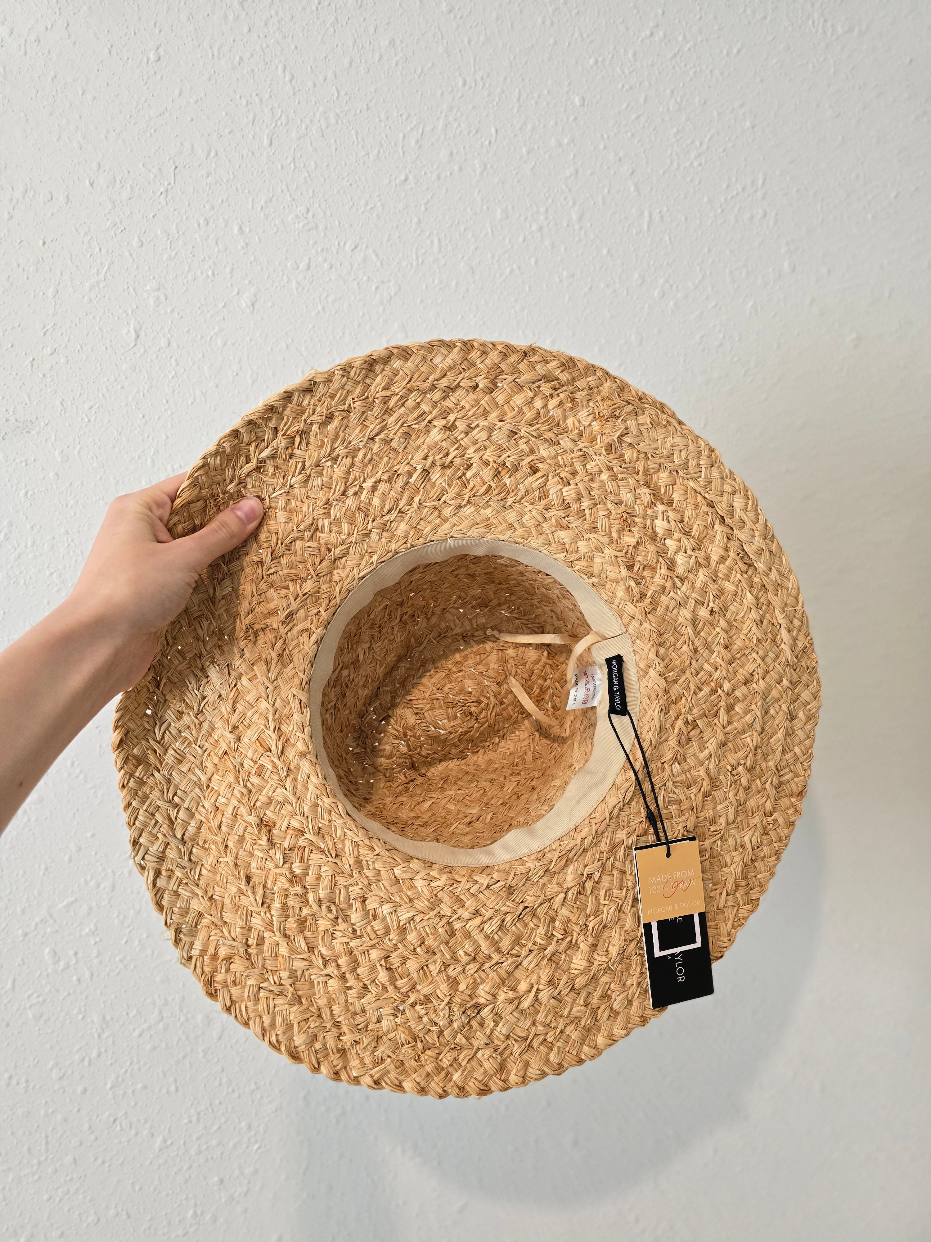 NEW Wide Brim Straw Beach Hat (OS)