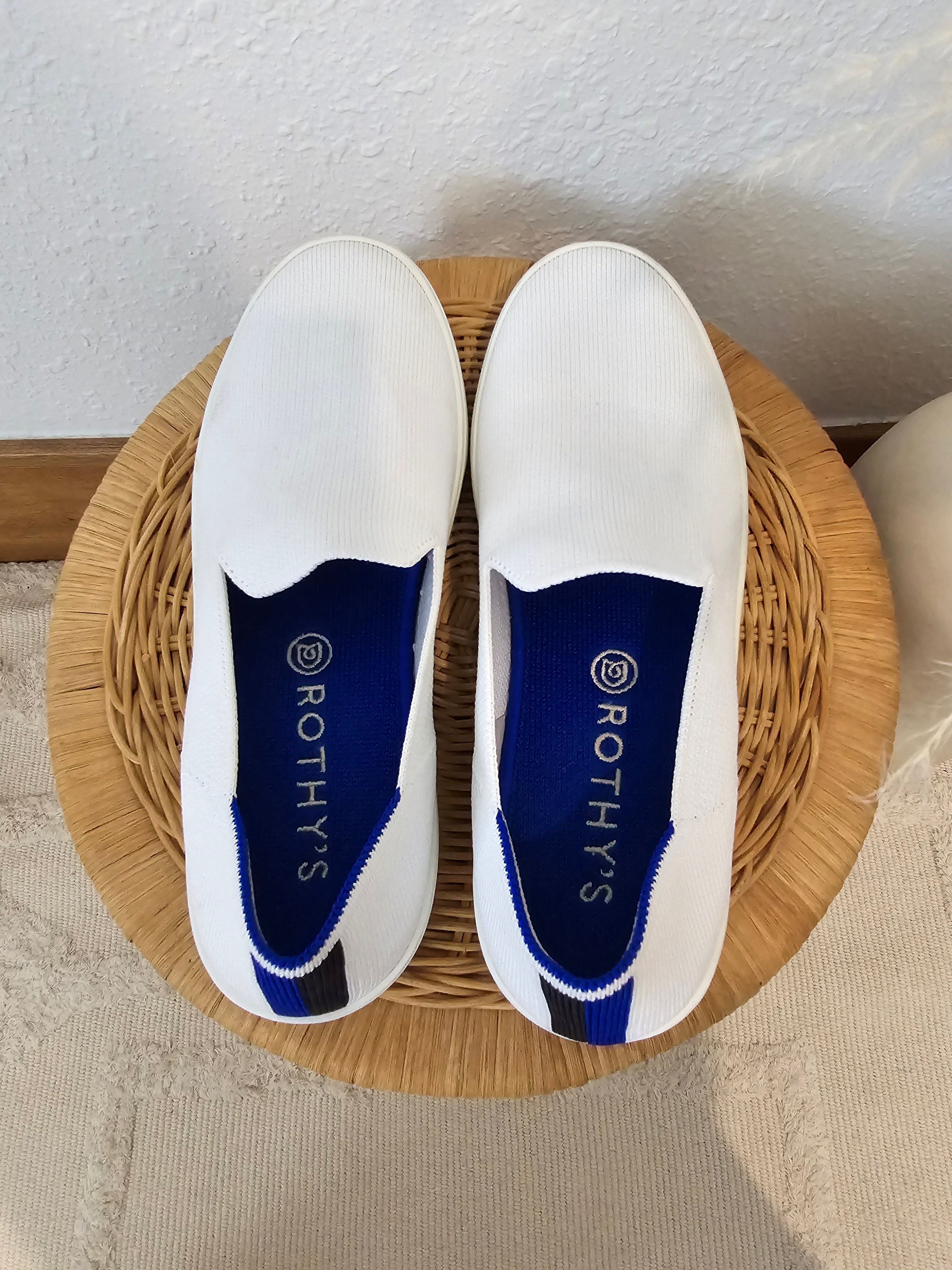 Rothy's White Slip On Sneakers (7.5)