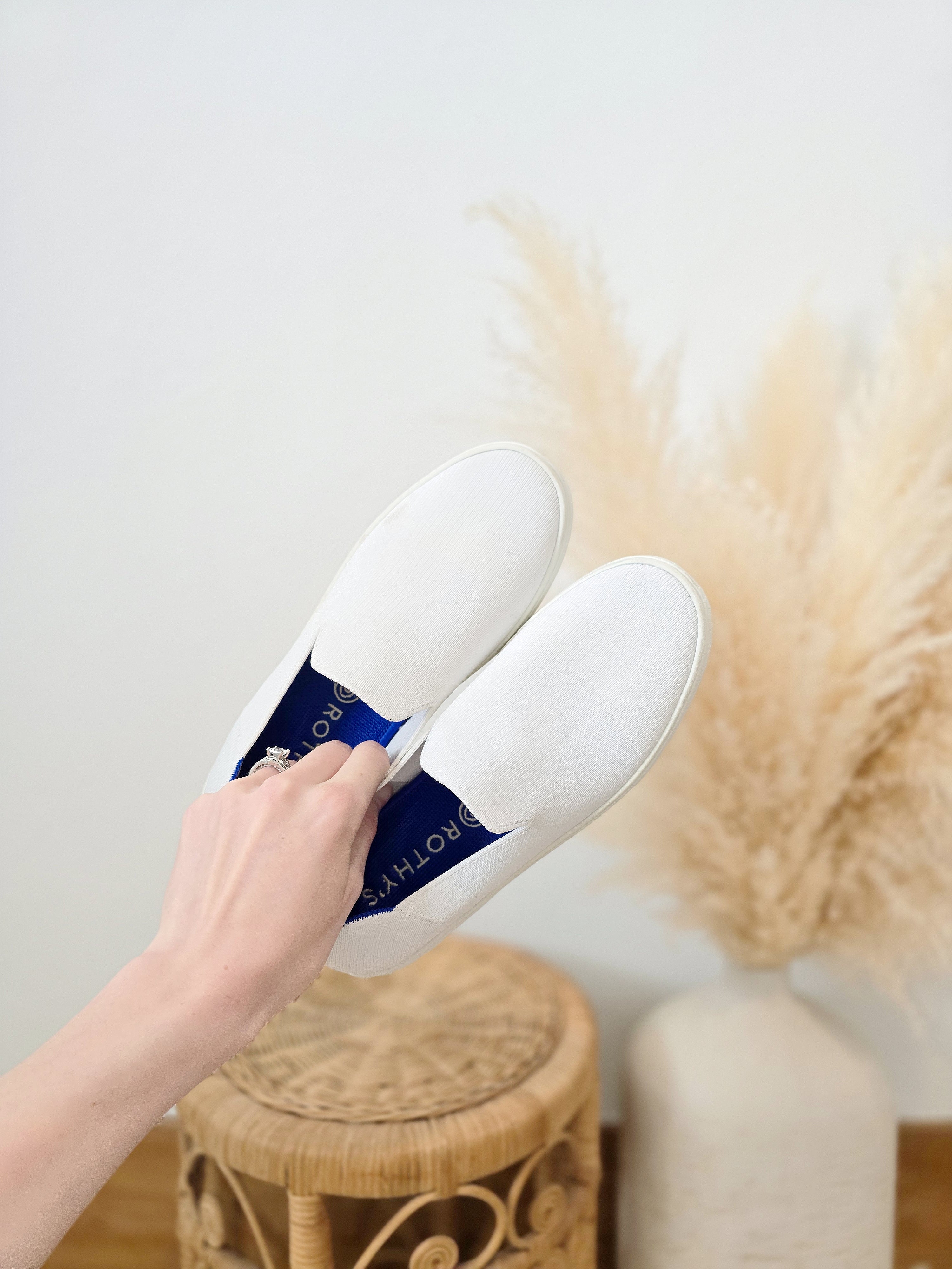 Rothy's White Slip On Sneakers (7.5)