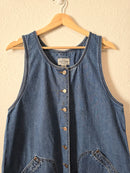 Vintage Denim Midi Dress (L)