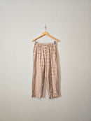 Loft Gingham Easy Pants (S)