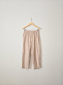 Loft Gingham Easy Pants (S)