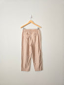 Loft Gingham Easy Pants (S)