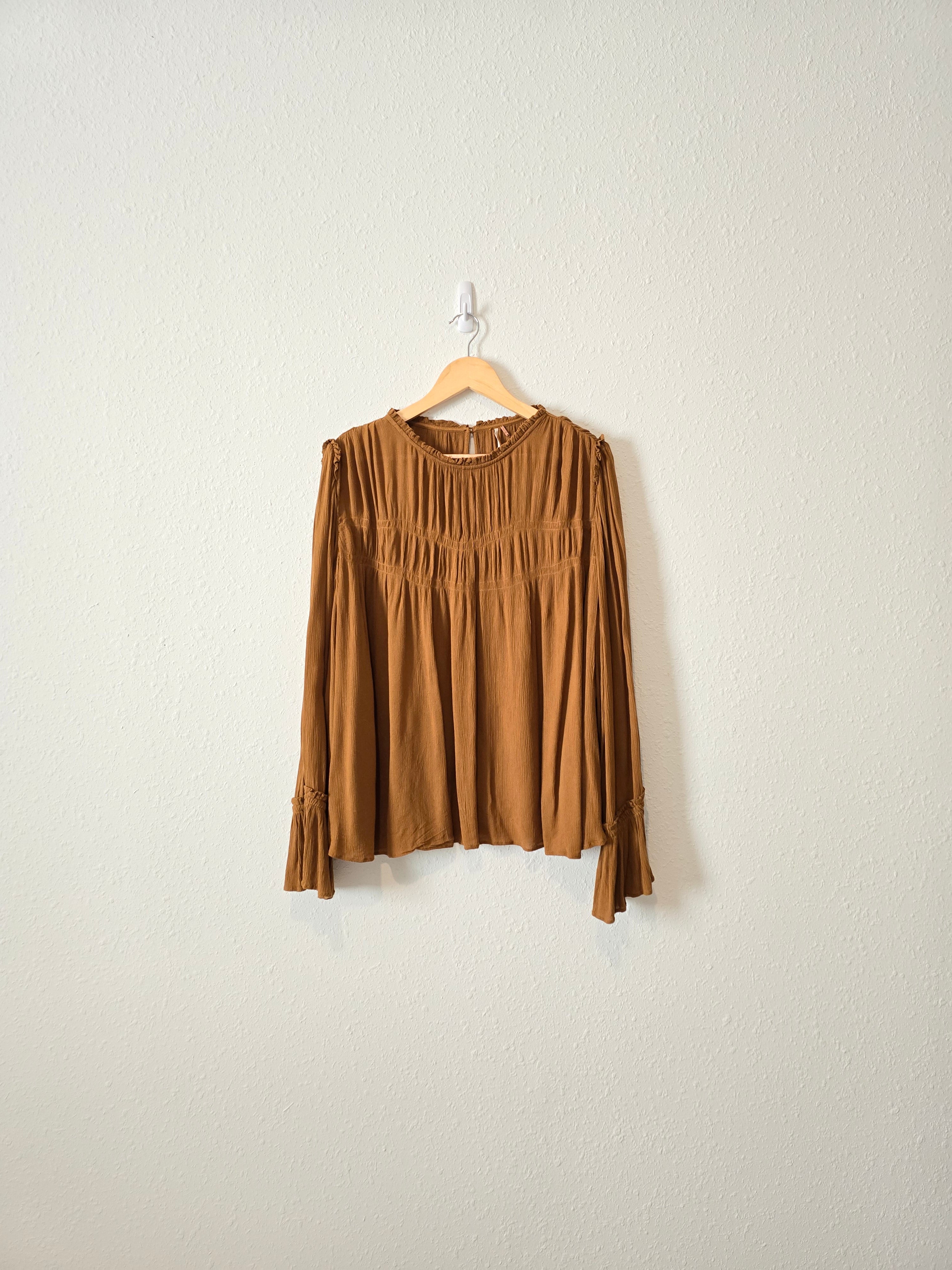 Free People Ginger Flare Sleeve Top (XL)