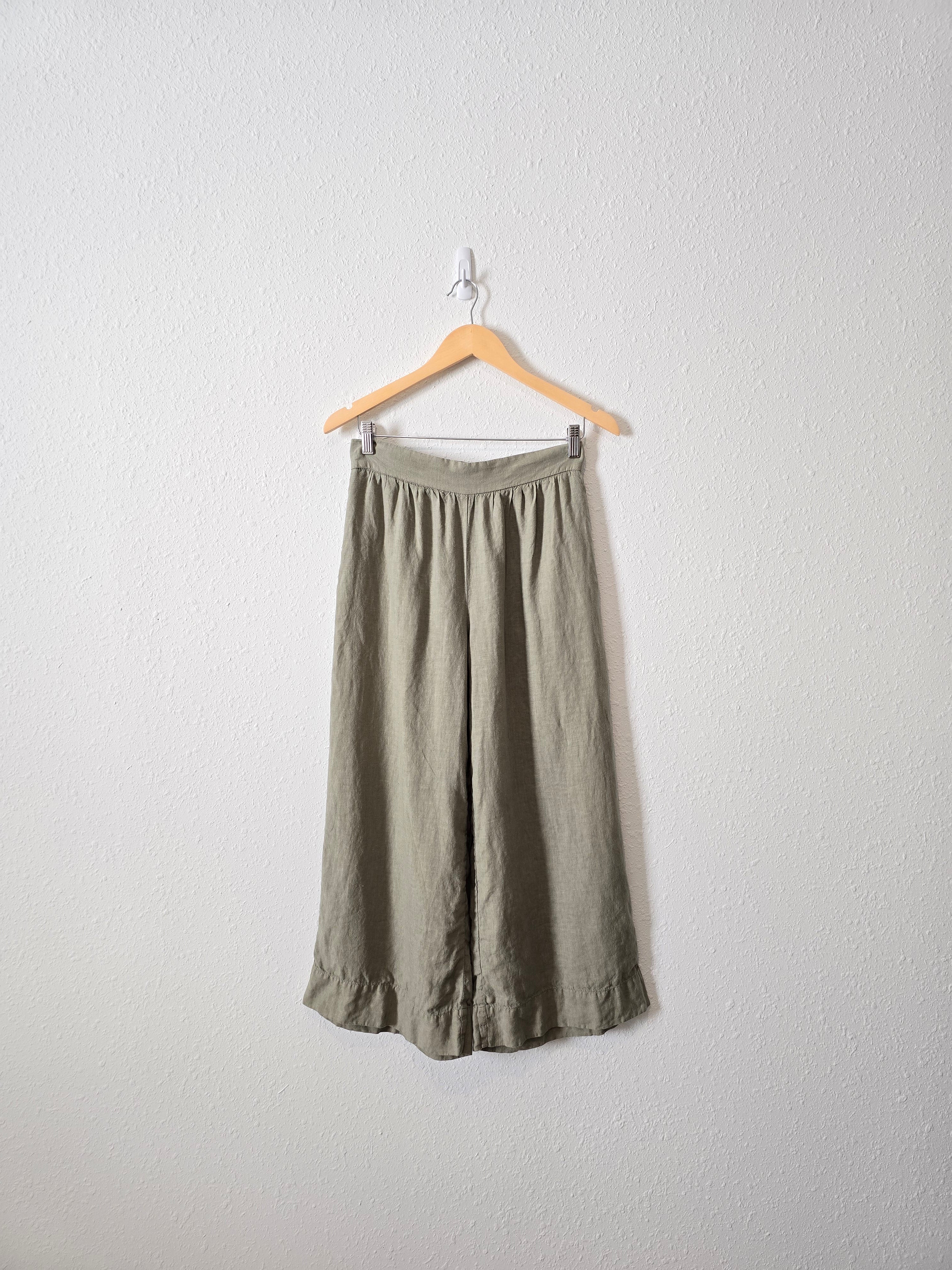 Lou & Grey Linen Wide Leg Pants (S)