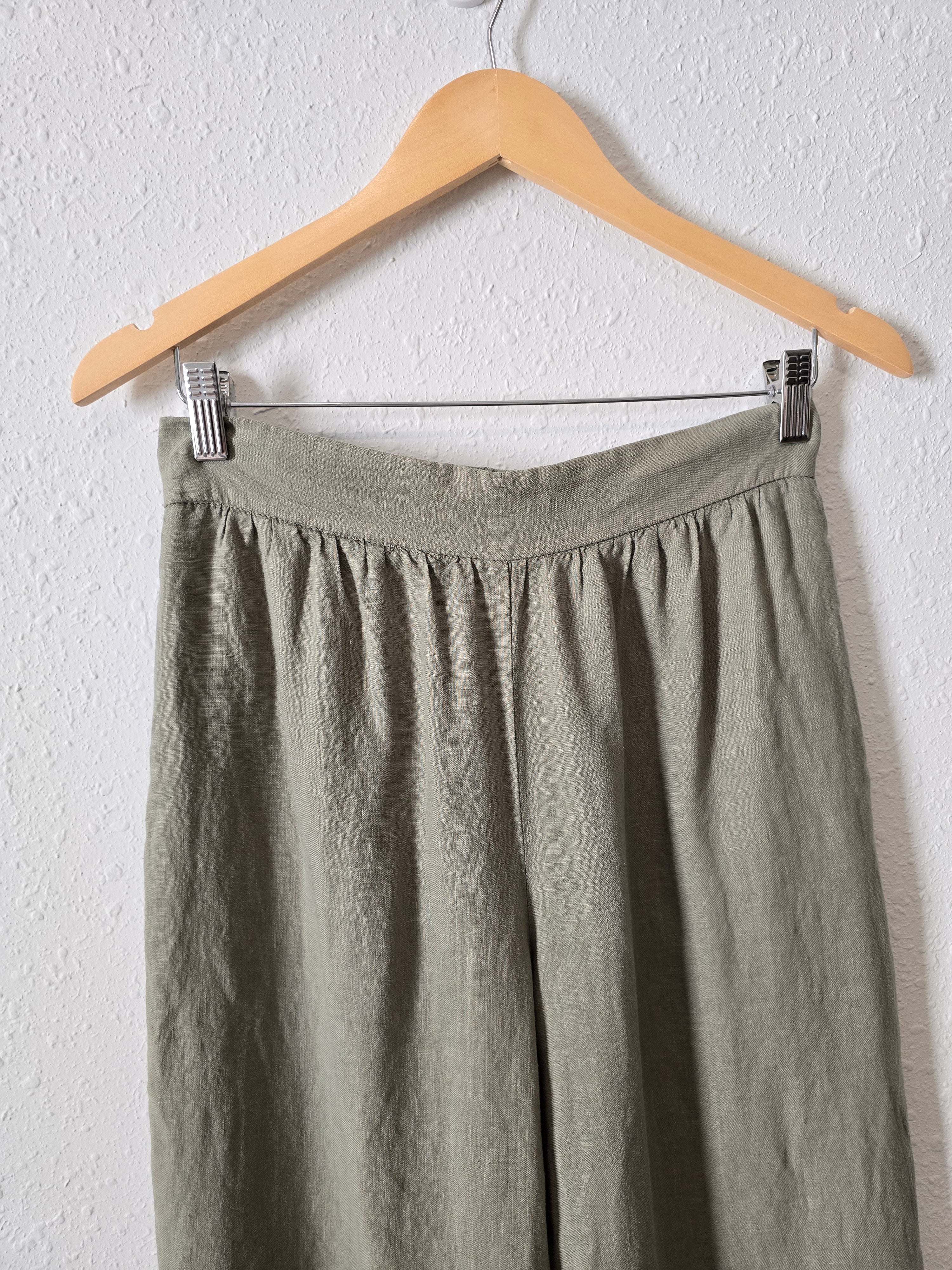 Lou & Grey Linen Wide Leg Pants (S)