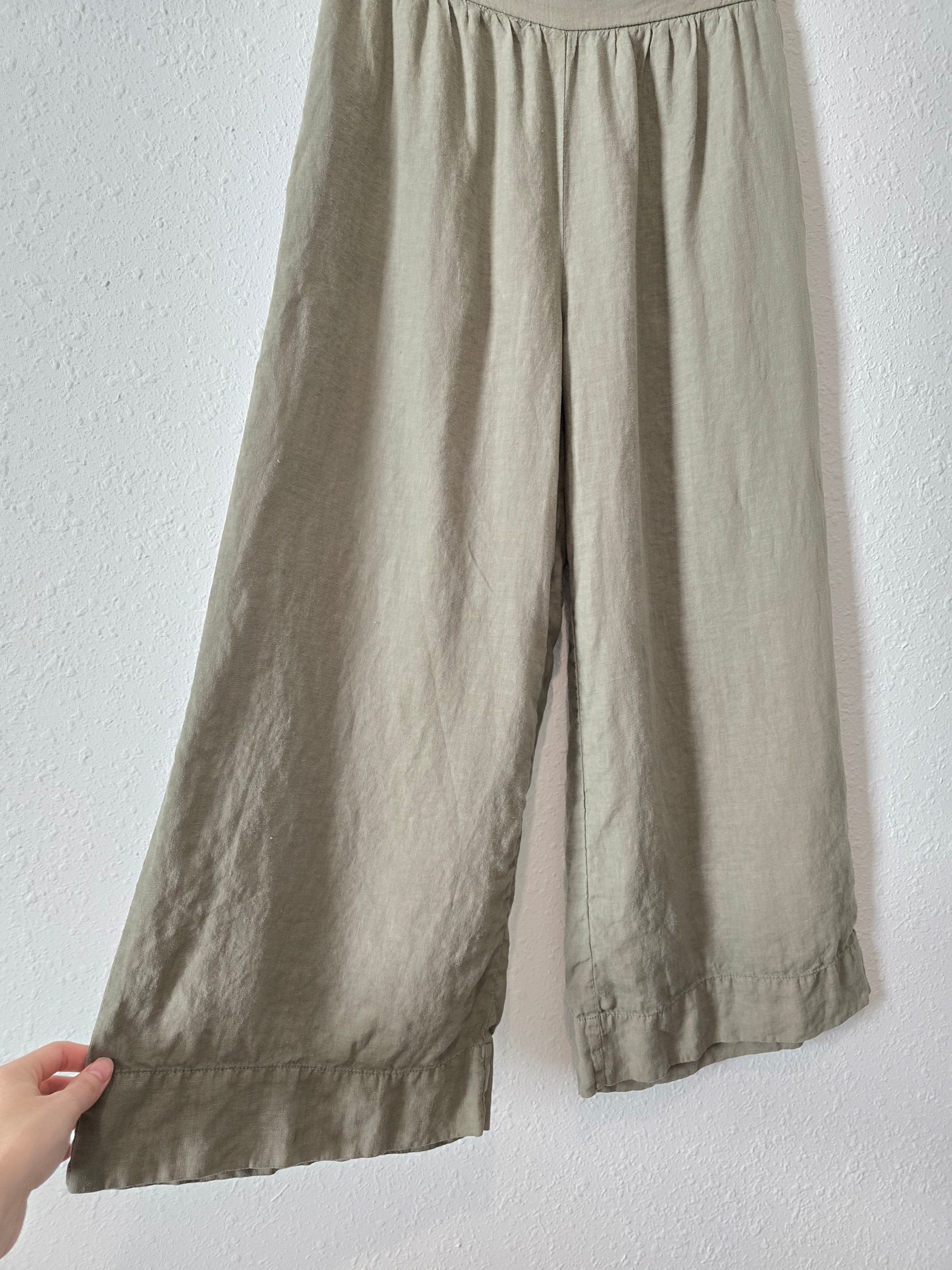 Lou & Grey Linen Wide Leg Pants (S)