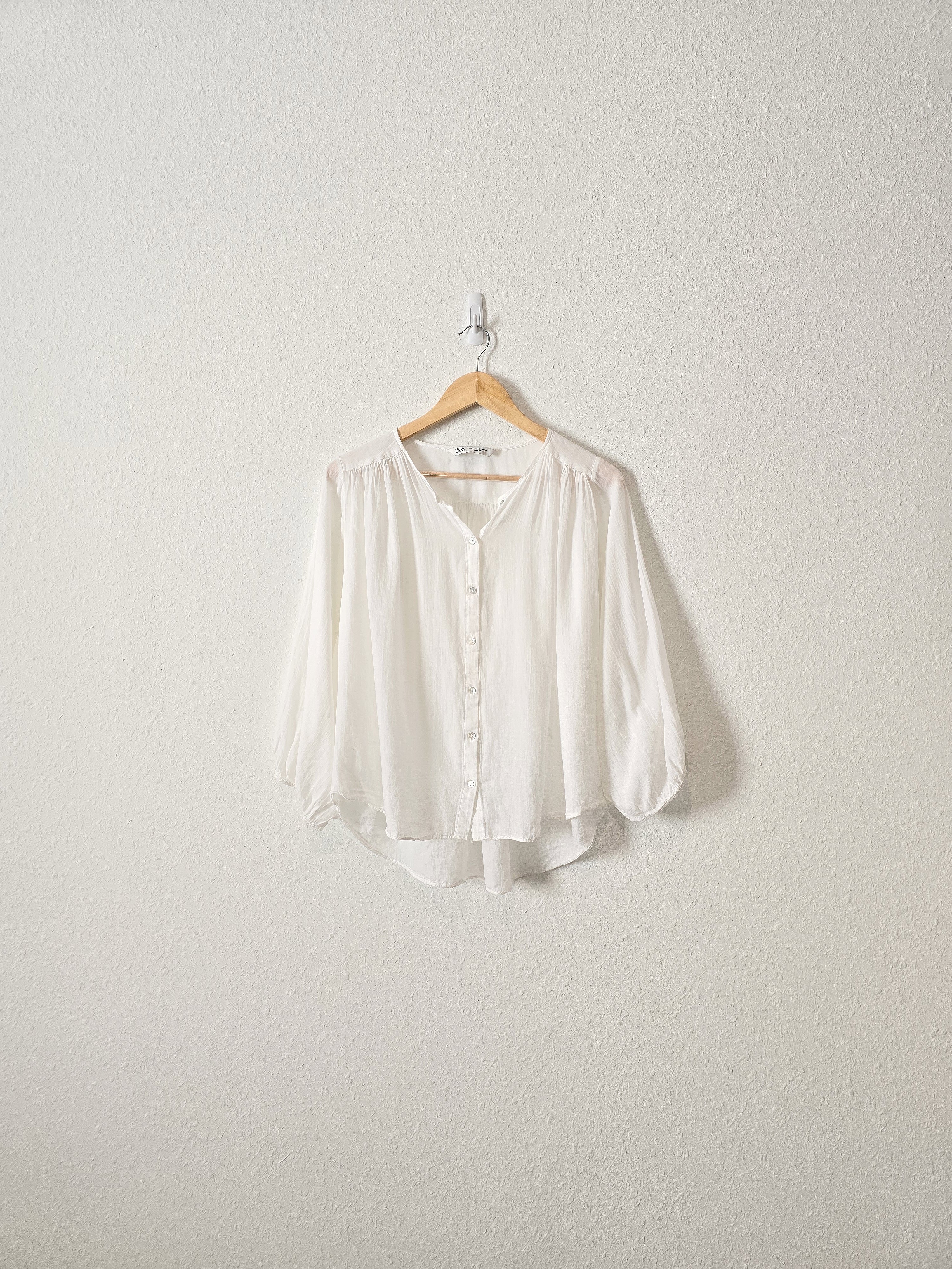 Zara Flowy Button Up Blouse (S)