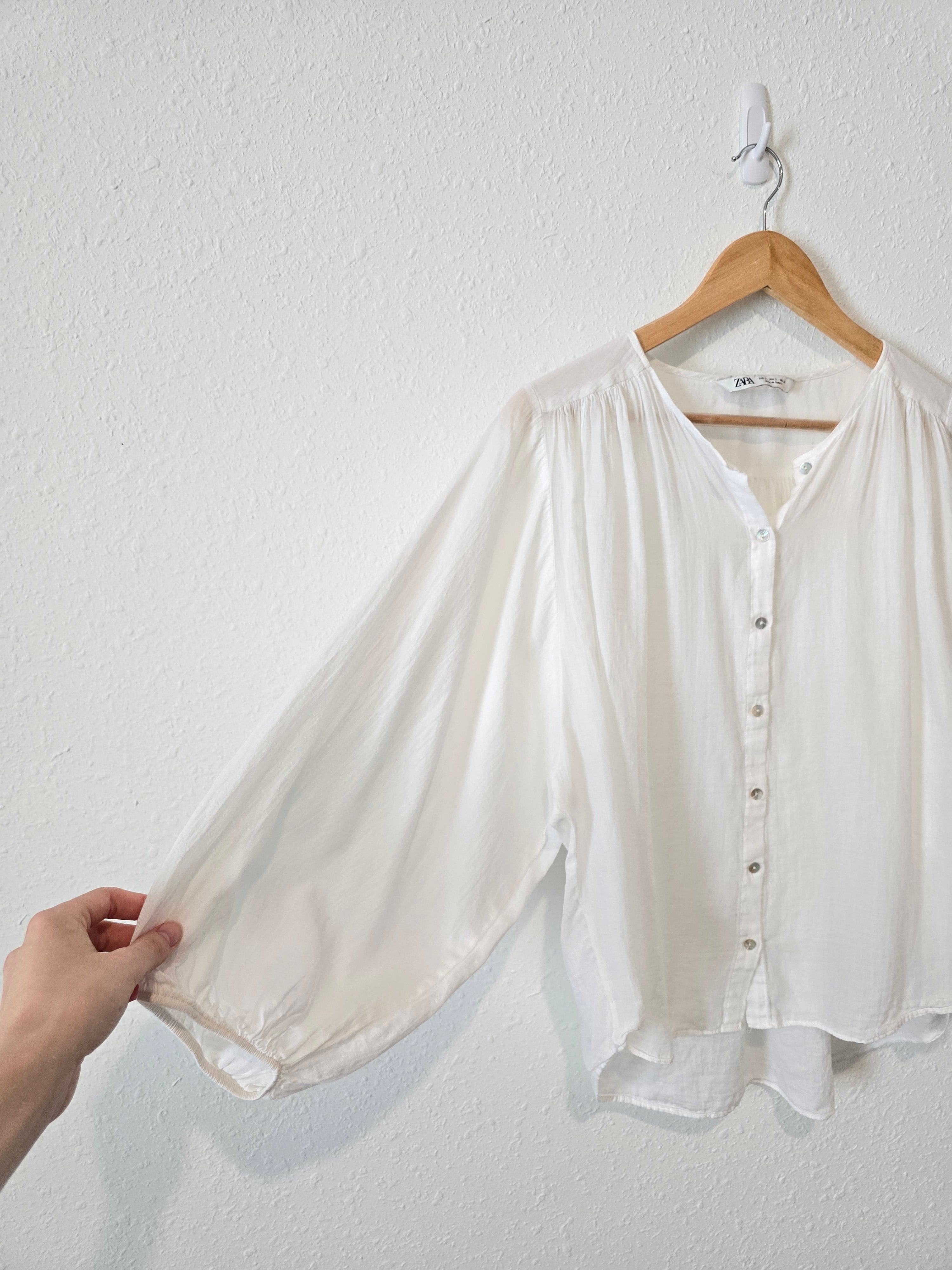 Zara Flowy Button Up Blouse (S)