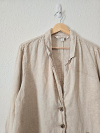 Oat Linen Button Up Jacket (XL)