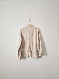 Oat Linen Button Up Jacket (XL)