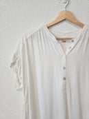 Faherty White Henley Top (M)