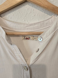 Faherty White Henley Top (M)