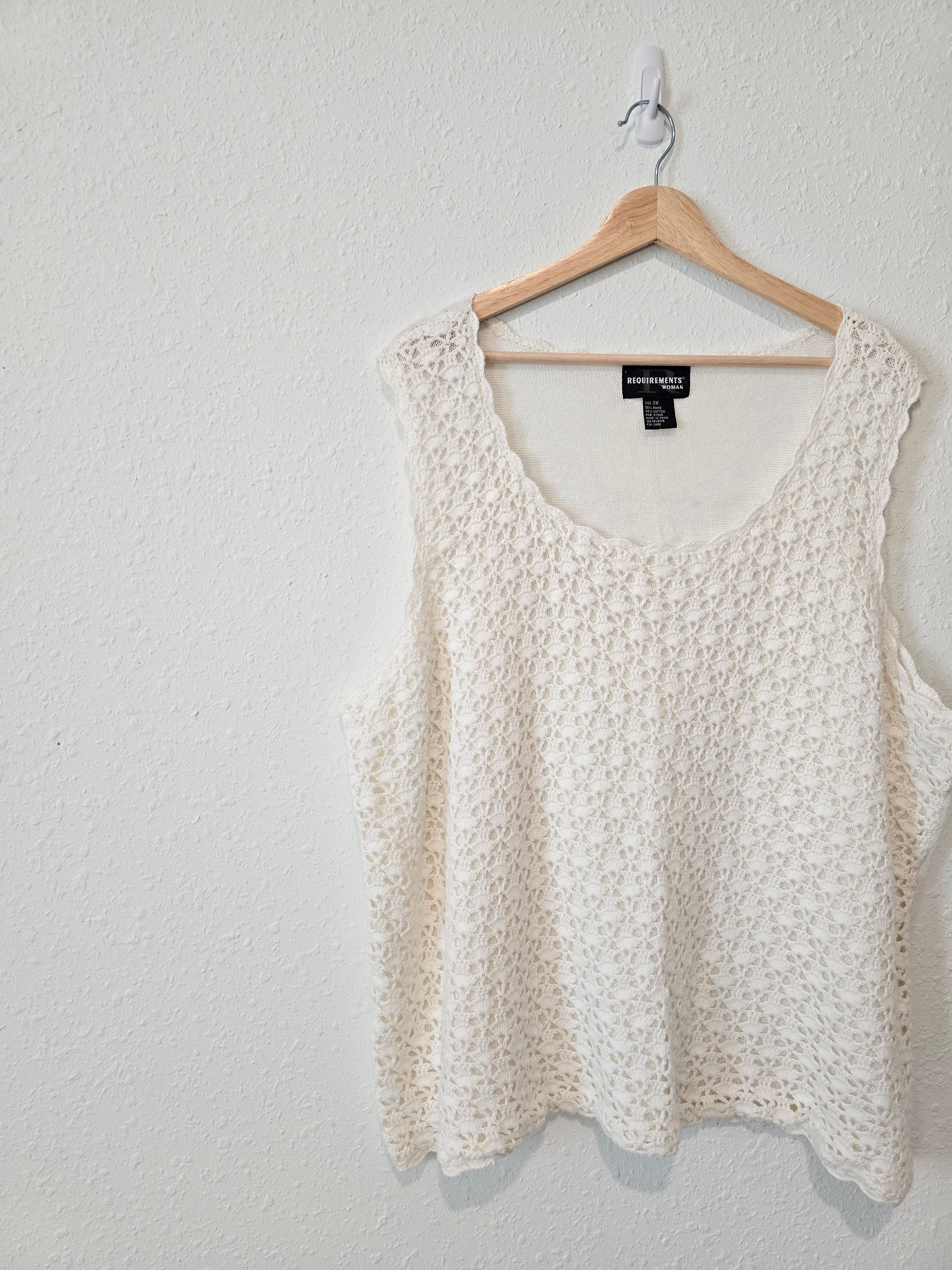 Vintage Crochet Knit Tank (3X)