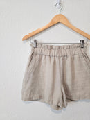 Taupe Linen Easy Shorts (XS)