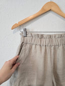 Taupe Linen Easy Shorts (XS)