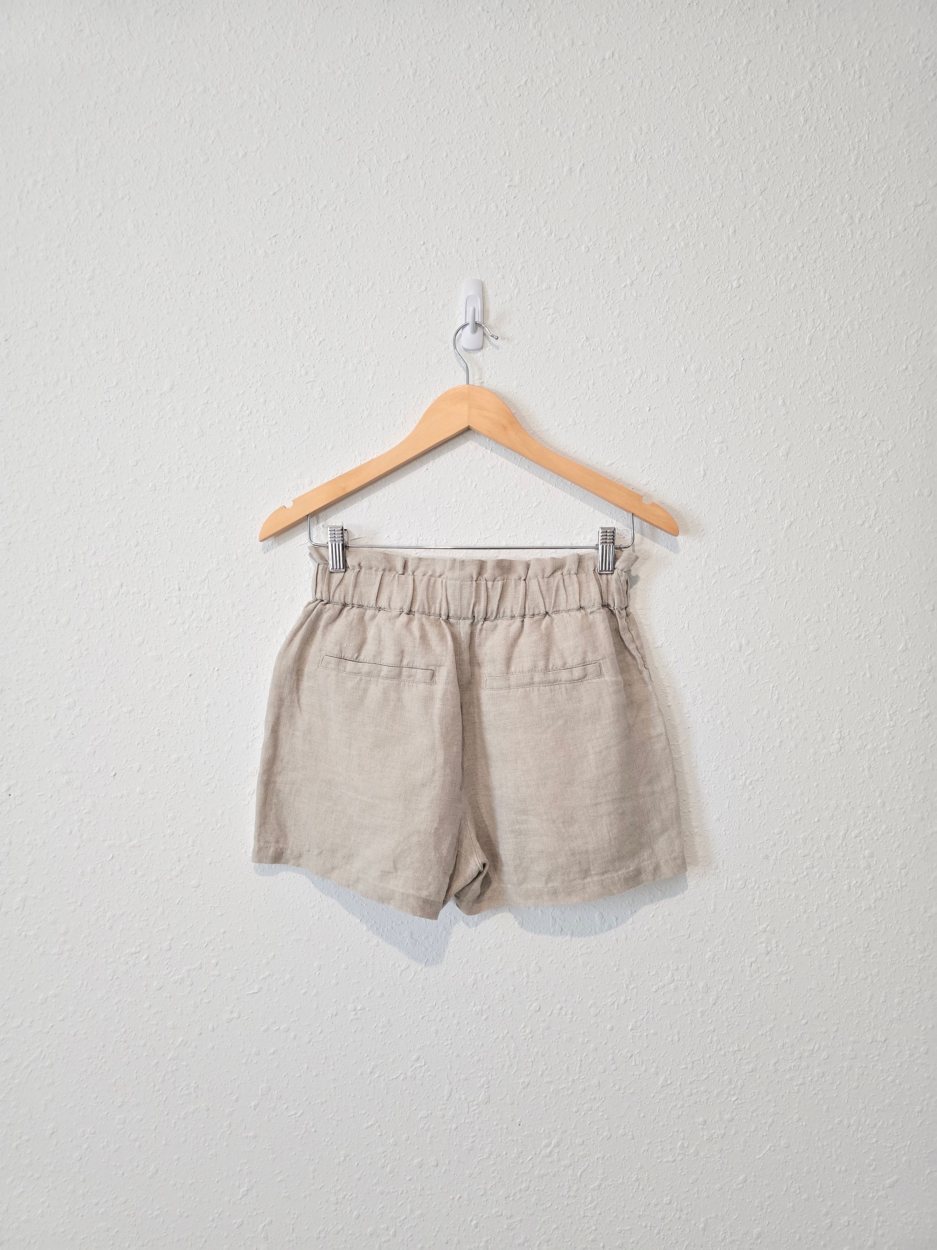 Taupe Linen Easy Shorts (XS)