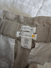 Taupe Linen Easy Shorts (XS)