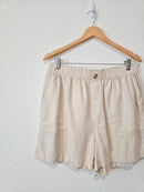 Loft High Rise Linen Shorts (L)