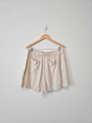 Loft High Rise Linen Shorts (L)