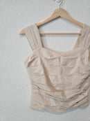 Linen Ruched Crop Tank (XS/S)