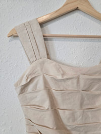 Linen Ruched Crop Tank (XS/S)