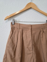 NEW Abercrombie Brown Linen Shorts (XS)