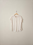 Faherty White Henley Top (M)