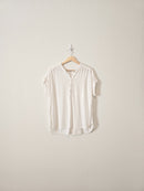 Faherty White Henley Top (M)