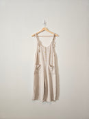 Linen Blend Cropped Jumpsuit (S)