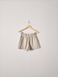 Taupe Linen Easy Shorts (XS)