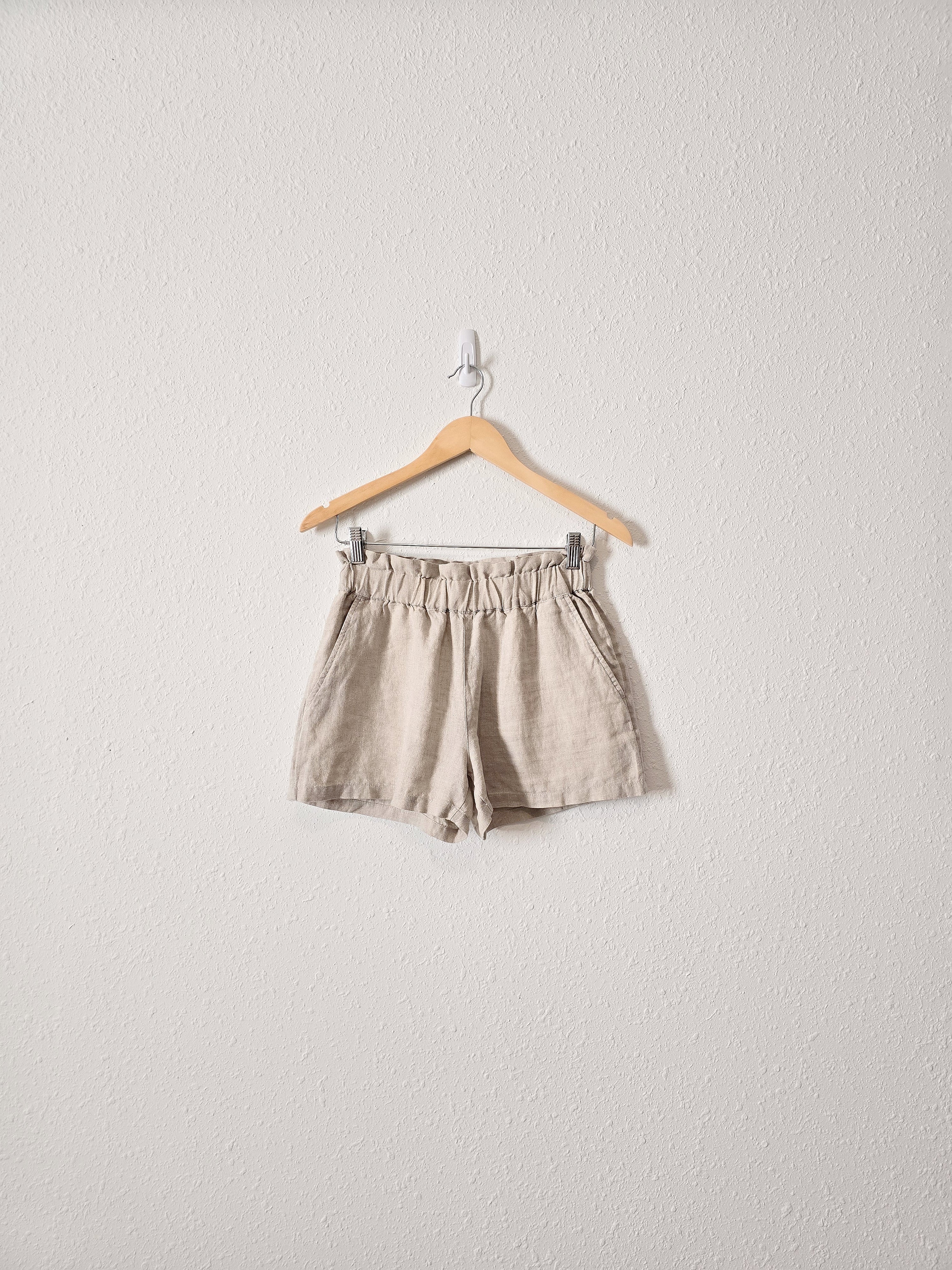 Taupe Linen Easy Shorts (XS)