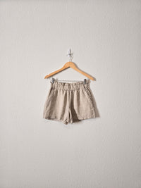 Taupe Linen Easy Shorts (XS)