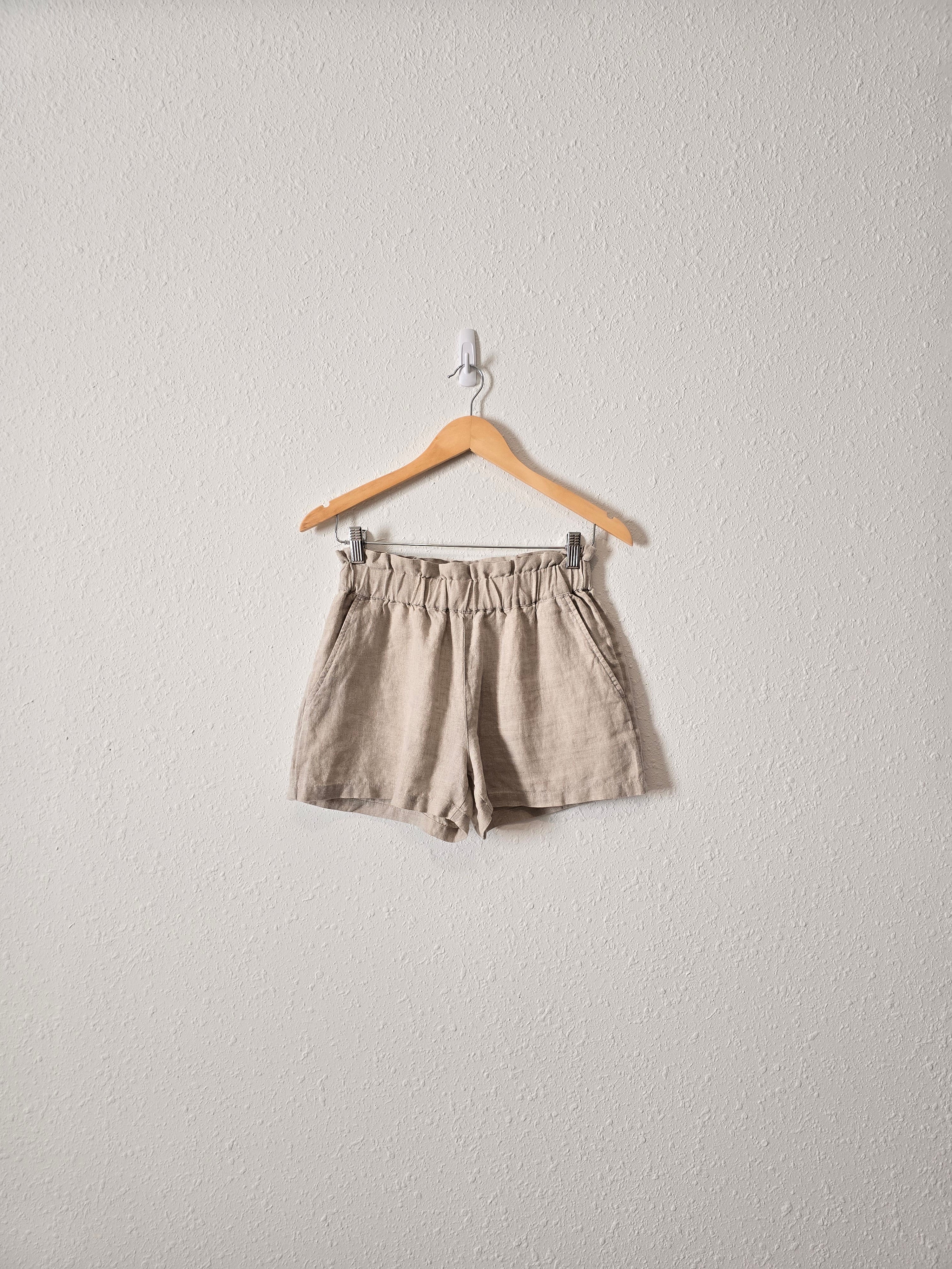 Taupe Linen Easy Shorts (XS)