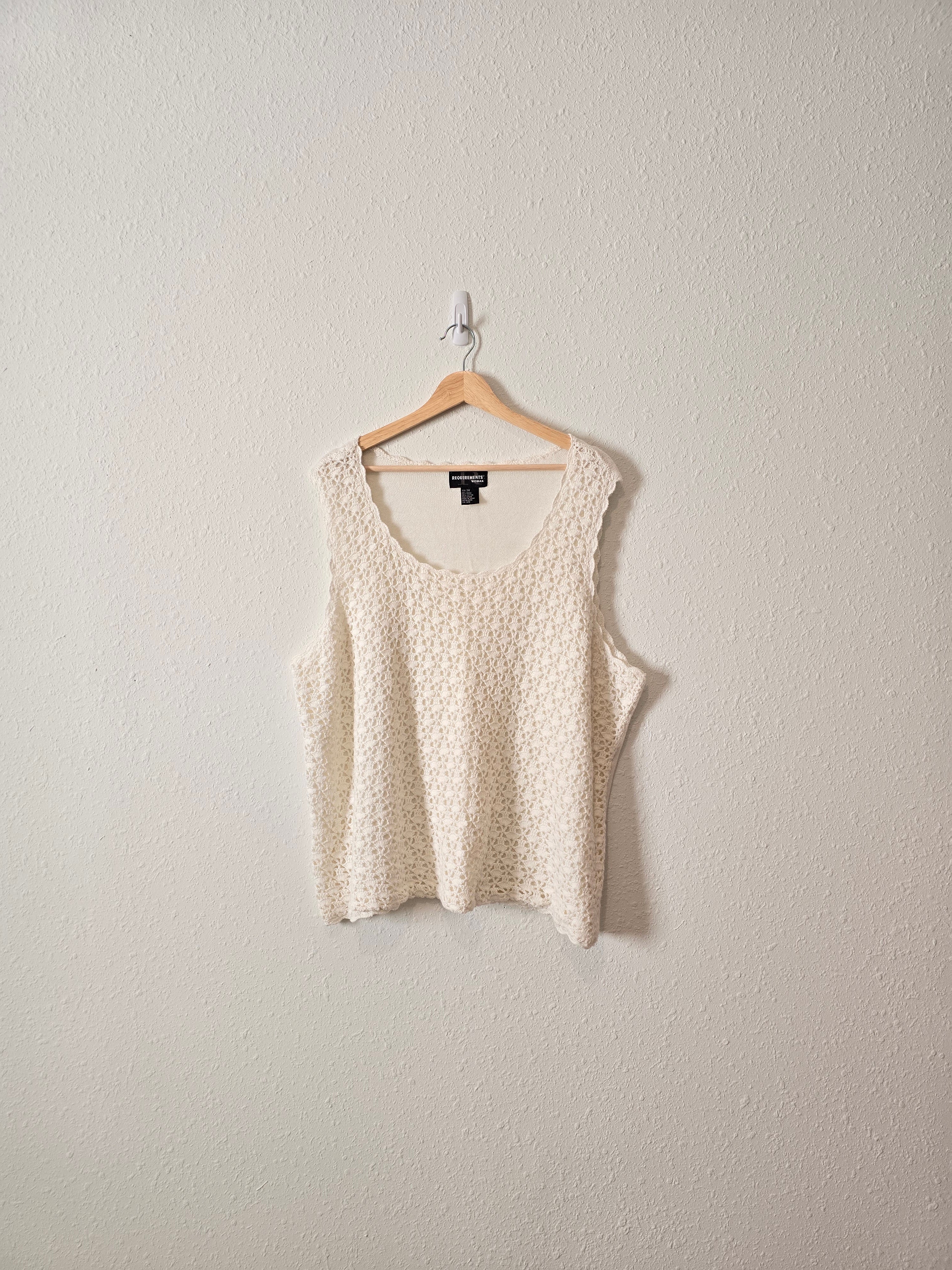 Vintage Crochet Knit Tank (3X)