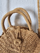 Straw Circle Crossbody Bag