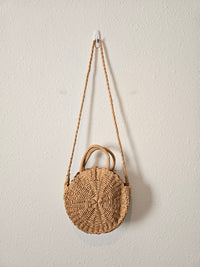 Straw Circle Crossbody Bag