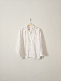 J.Jill White Linen Button Up (M)