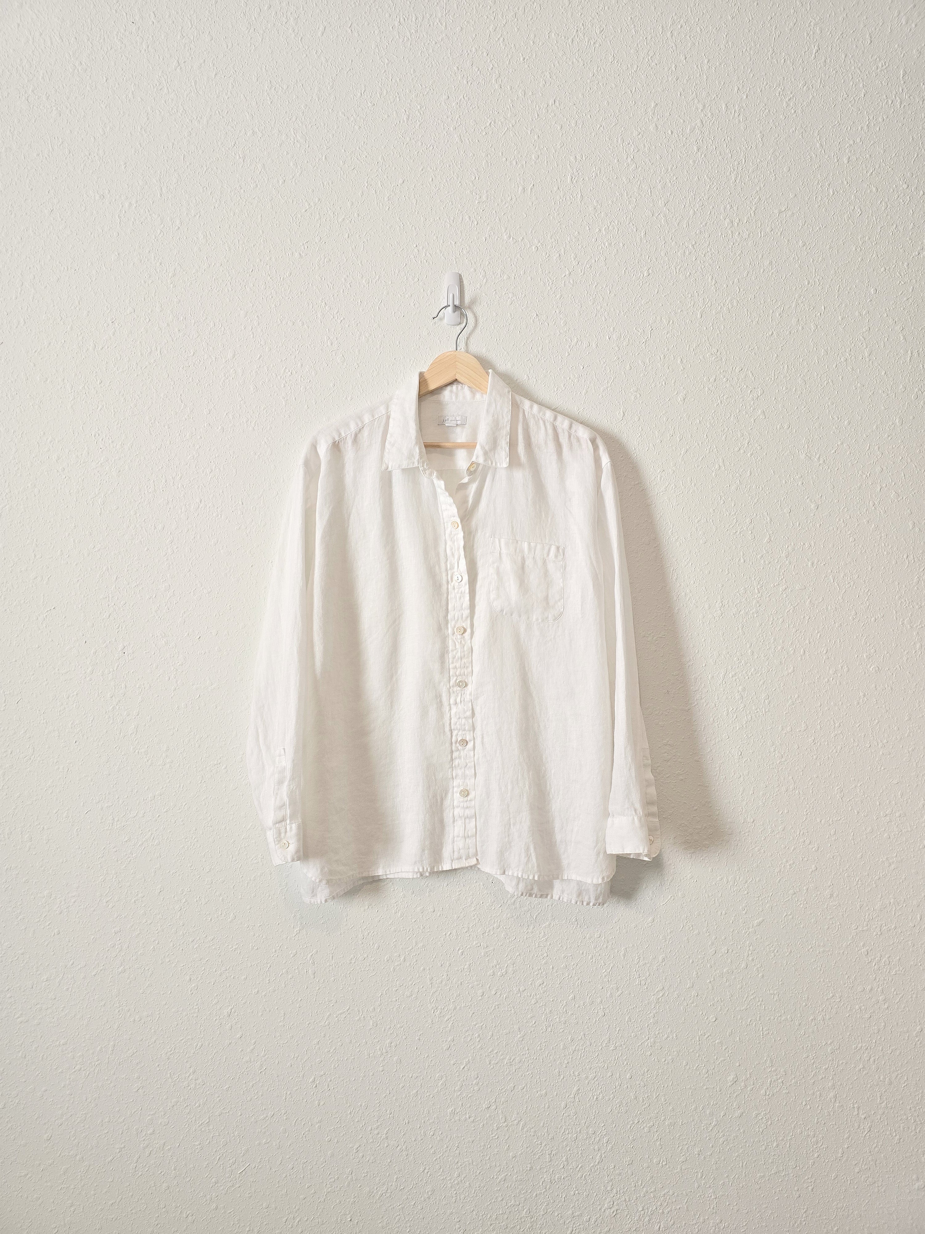 J.Jill White Linen Button Up (M)