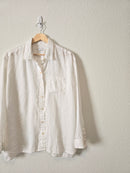 J.Jill White Linen Button Up (M)