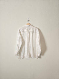 J.Jill White Linen Button Up (M)