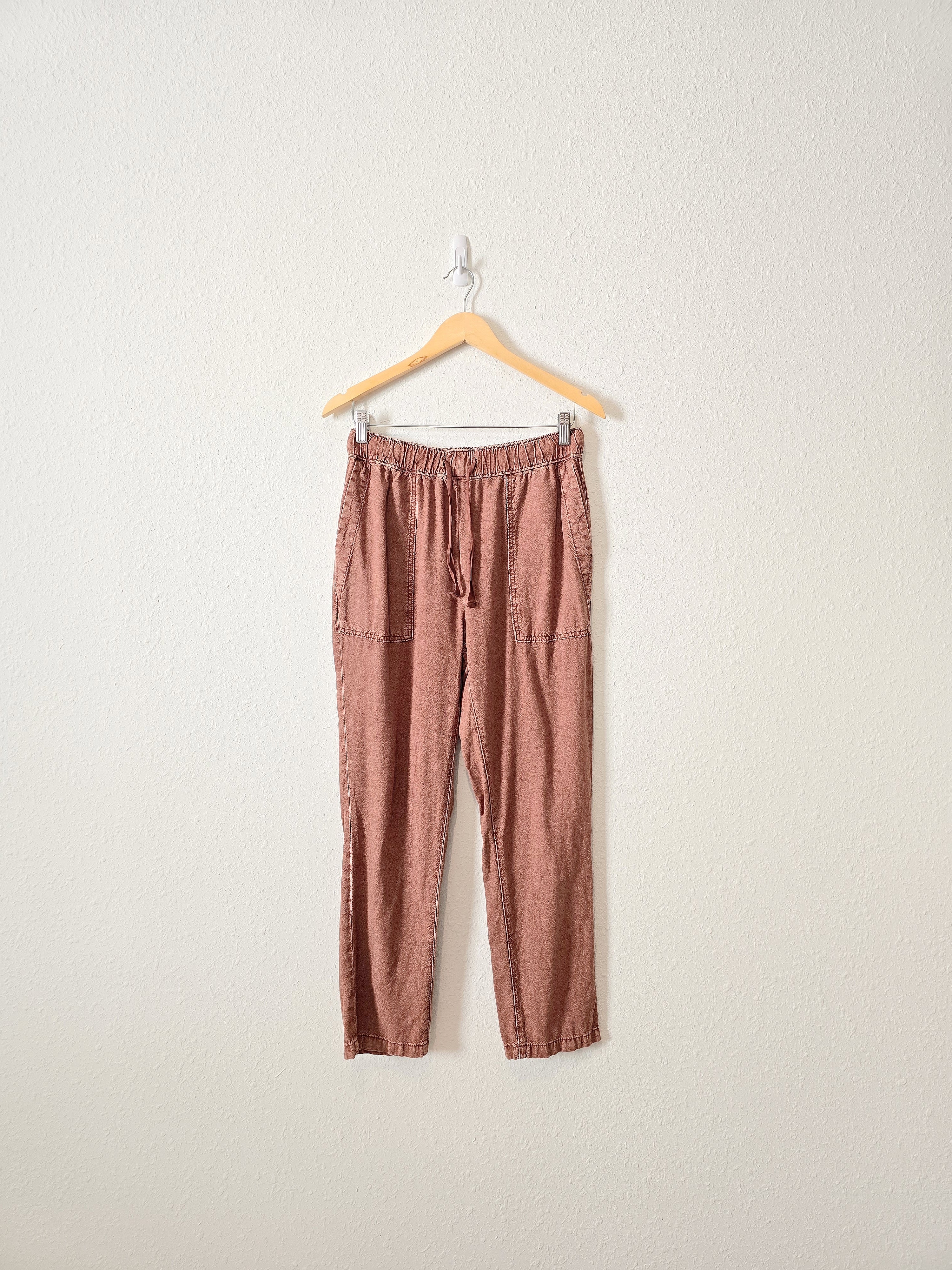 Anthropologie Rust Linen Pants (XS)