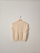 Handmade Cable Knit Sweater Vest (S/M)