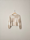 Neutral Checkered Sweater (XS)