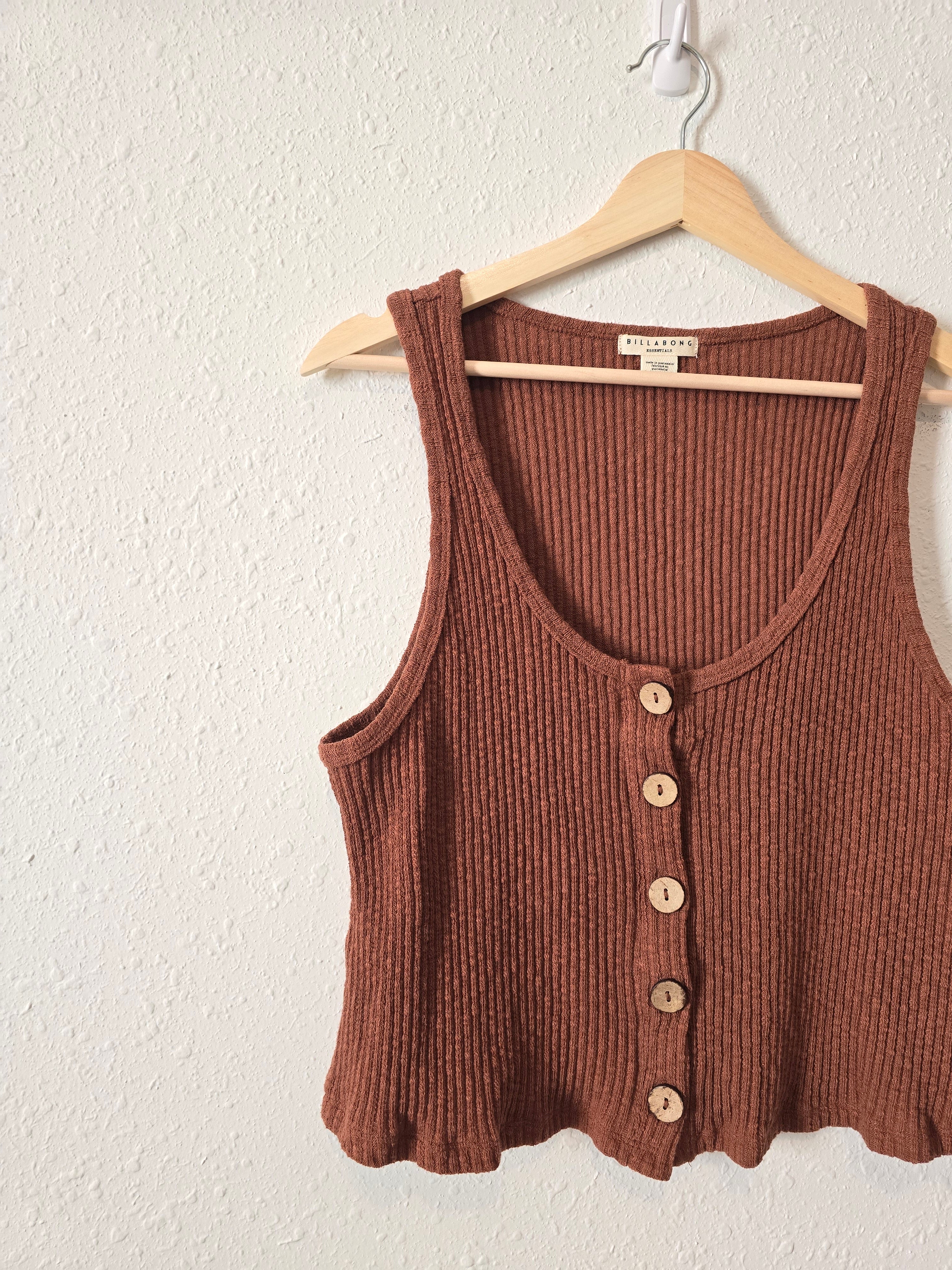 Billabong Rust Ribbed Tank (L)