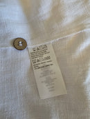 White Linen Blend Midi Dress (L)