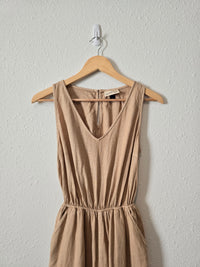 Linen Blend Cutout Jumpsuit (XS)