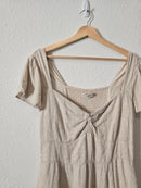 Abercrombie Oat Linen Blend Dress (M)