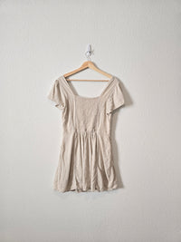 Abercrombie Oat Linen Blend Dress (M)